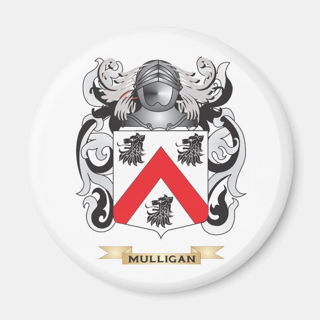 Imán Escudo de armas de Mulligan (escudo familiar) (Frente)