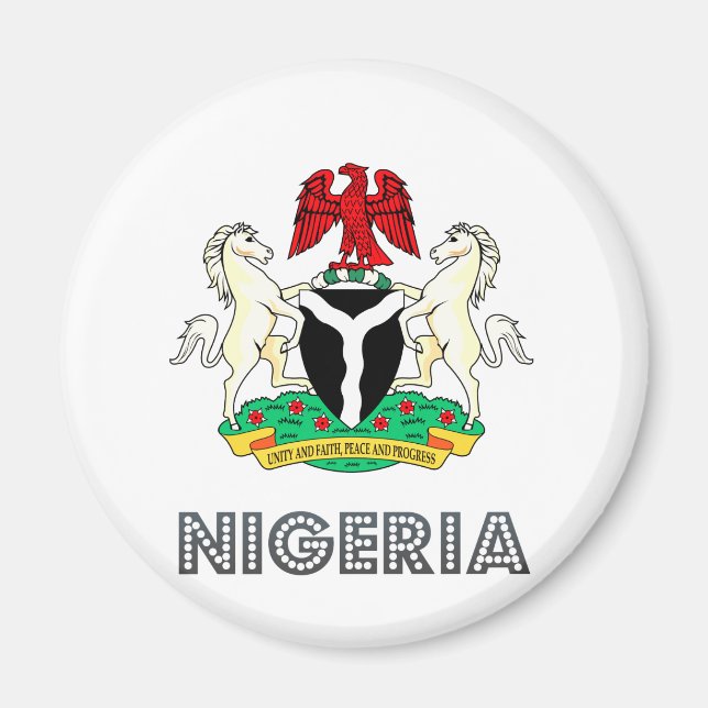 Imán Escudo de armas de Nigeria (Frente)