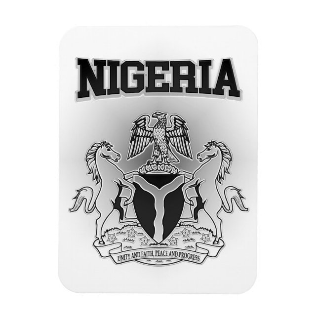 Imán Escudo de armas de Nigeria (Vertical)
