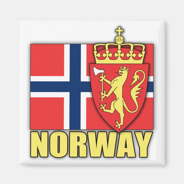 Imán Escudo de armas de Noruega (Frente)