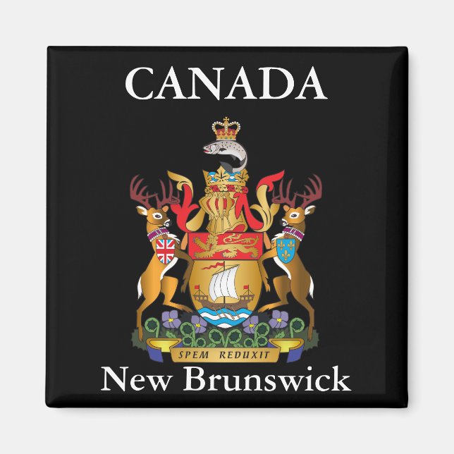 Imán Escudo de armas de Nueva Brunswick (Frente)
