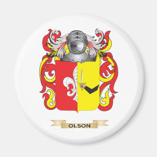 Imán Escudo de armas de Olson (escudo de la familia)