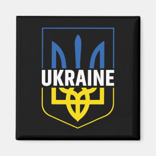 Imán Escudo de armas de orgullo tridente de Ucrania Try