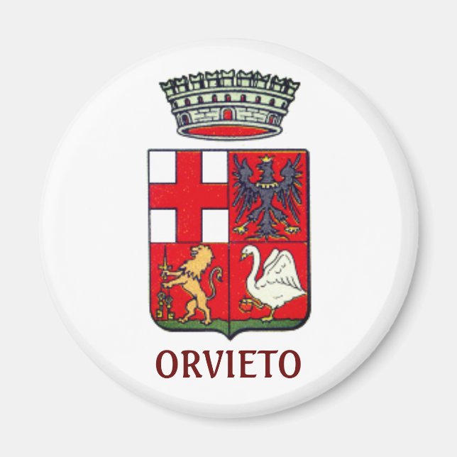 Imán Escudo de armas de Orvieto (Italia) (Frente)