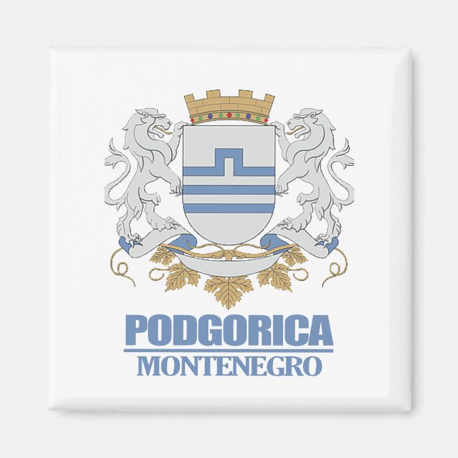 Imán Escudo de armas de Podgorica (Frente)