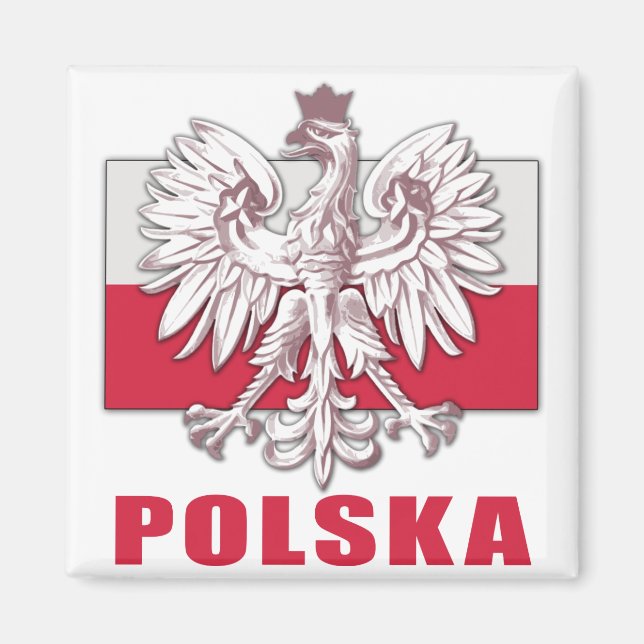 Imán Escudo de armas de Polonia Polska (Frente)