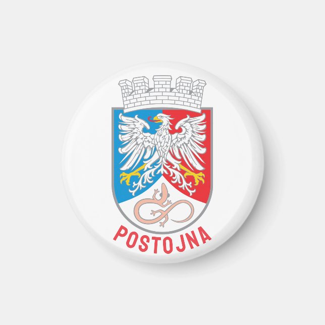 Imán Escudo de Armas de Postojna, Eslovenia (Frente)