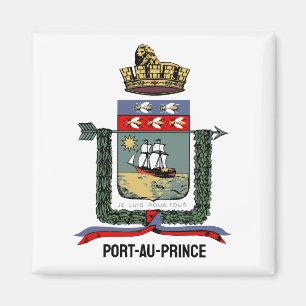 Imán Escudo de armas de Puerto Príncipe, HAITÍ