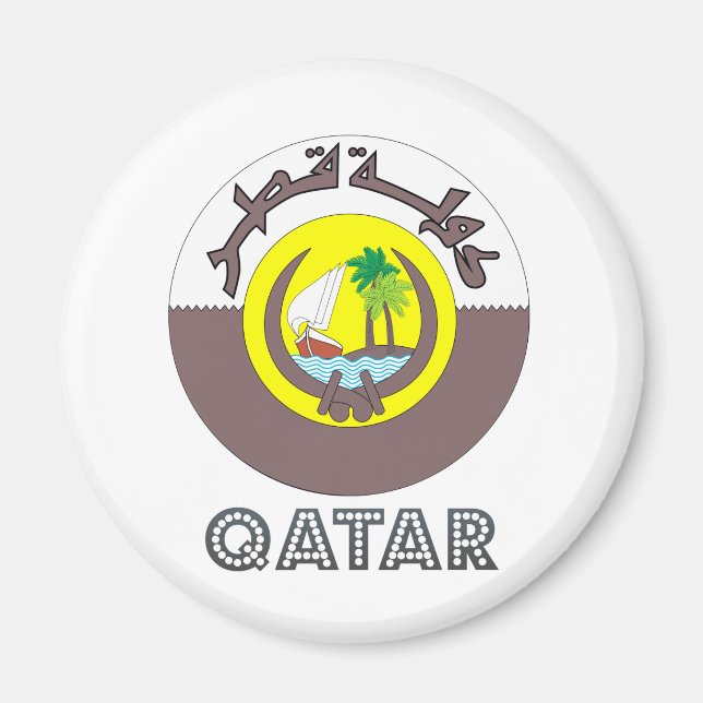 Imán Escudo de armas de Qatar (Frente)