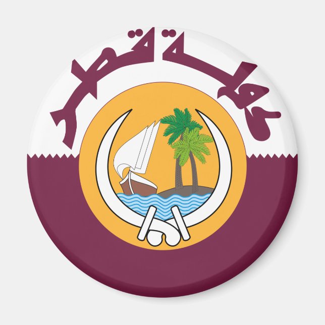 Imán escudo de armas de Qatar (Frente)