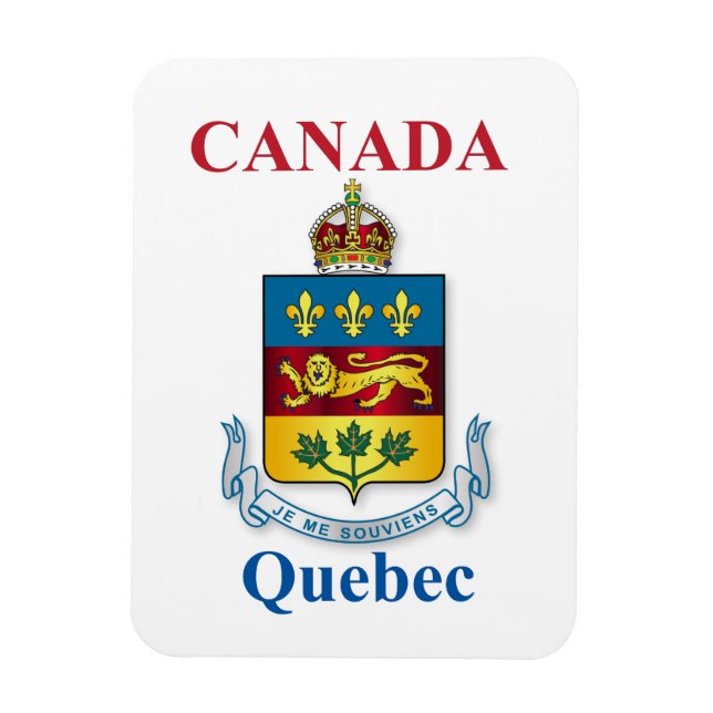 Imán Escudo de armas de Quebec (Vertical)