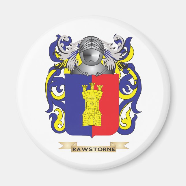 Imán Escudo de armas de Rawstorne (escudo familiar) (Frente)