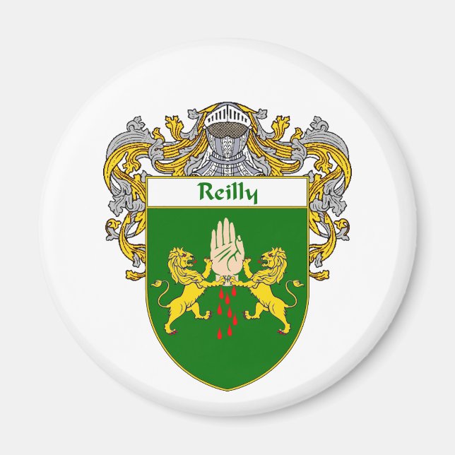 Imán Escudo de armas de Reilly (Mantled) (Frente)