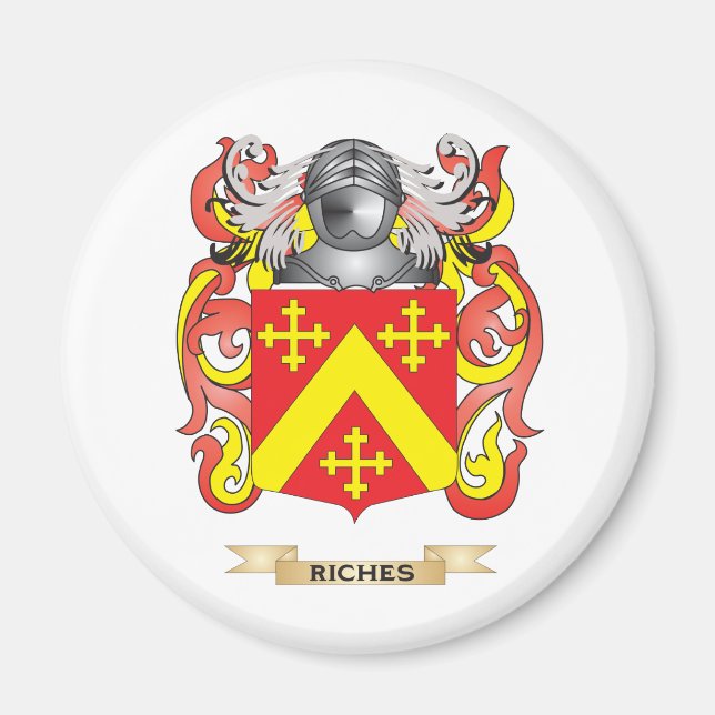 Imán Escudo de armas de Riches (escudo familiar) (Frente)