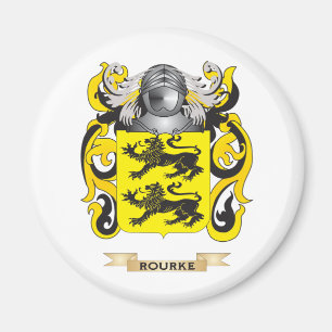 Imán Escudo de armas de Rourke (escudo de la familia)