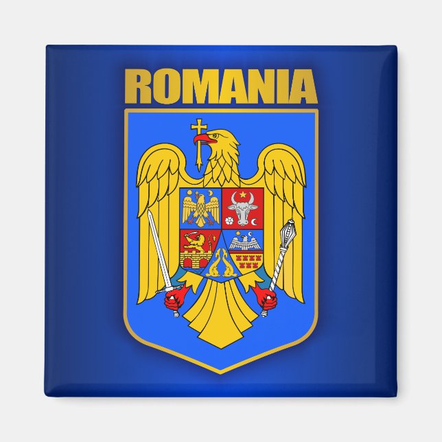 Imán Escudo de armas de Rumania (Frente)