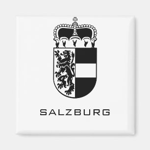 Imán Escudo de Armas de Salzburgo Arte Monocromo Refina