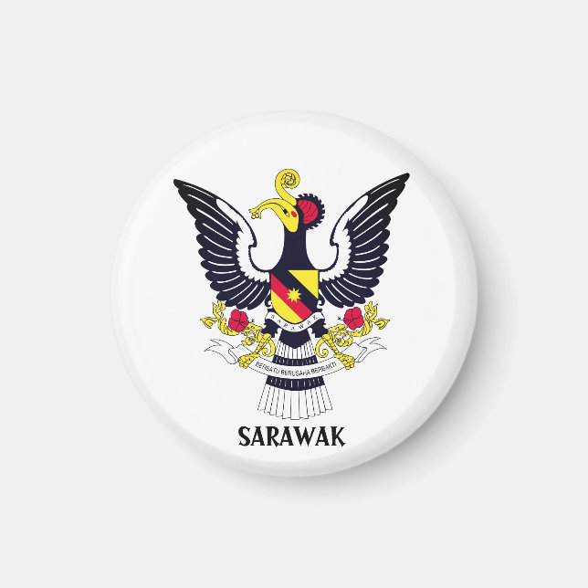 Imán Escudo de armas de Sarawak - MALASIA (Frente)