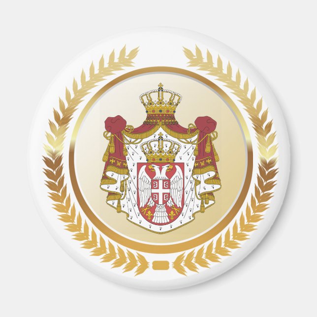 Imán Escudo de armas de Serbia (Frente)
