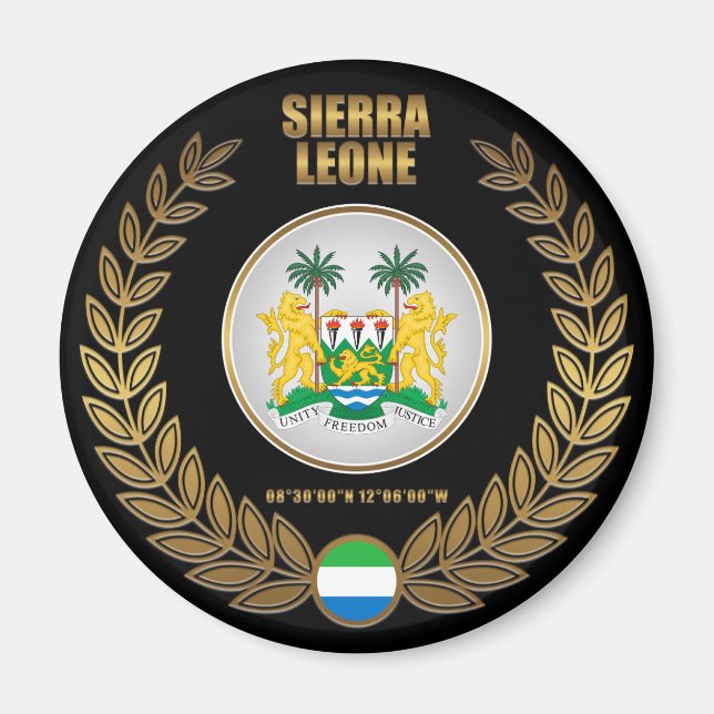 Imán Escudo de armas de Sierra Leona (Frente)