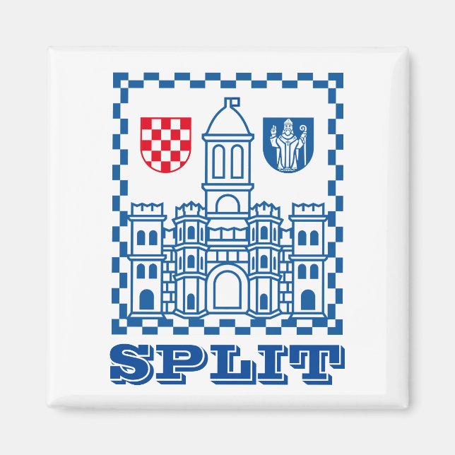 Imán Escudo de armas de Split, Croacia (Frente)