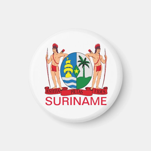 Imán Escudo de armas de Suriname (Frente)