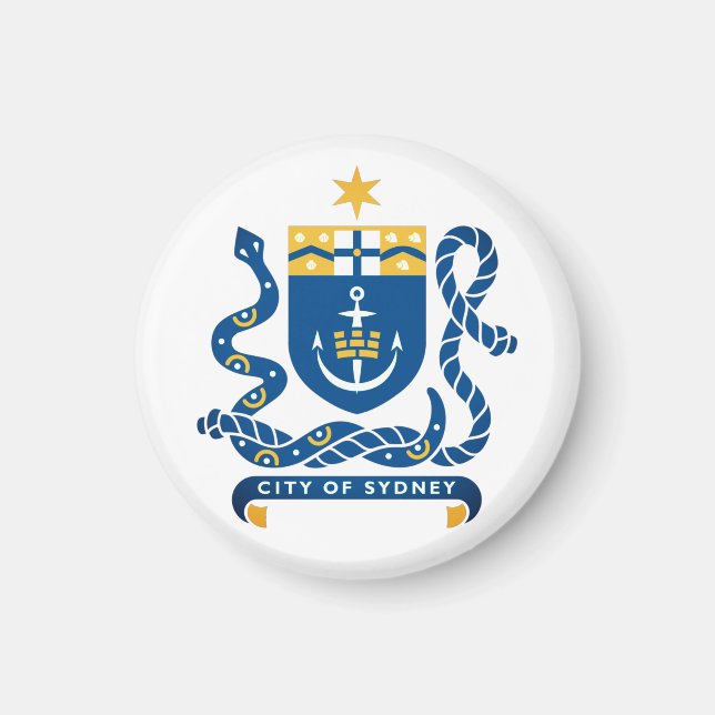 Imán Escudo de armas de Sydney (Australia) (Frente)