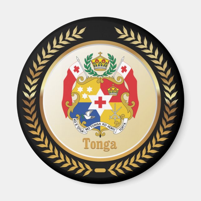 Imán Escudo De Armas De Tonga (Frente)