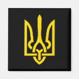 Imán Escudo de armas de Ucrania Tryzub de Volodymyr Zel