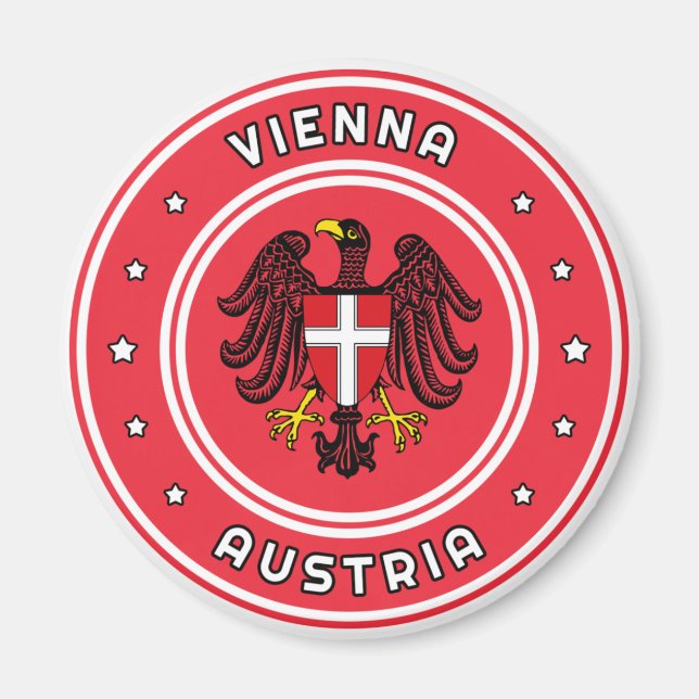 Imán Escudo de armas de Viena, Austria (Frente)