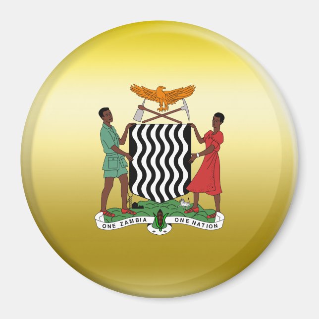 Imán Escudo de armas de Zambia (Frente)