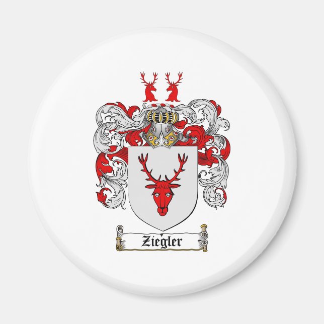Imán Escudo de armas de Ziegler/reposo familiar de Zieg (Frente)