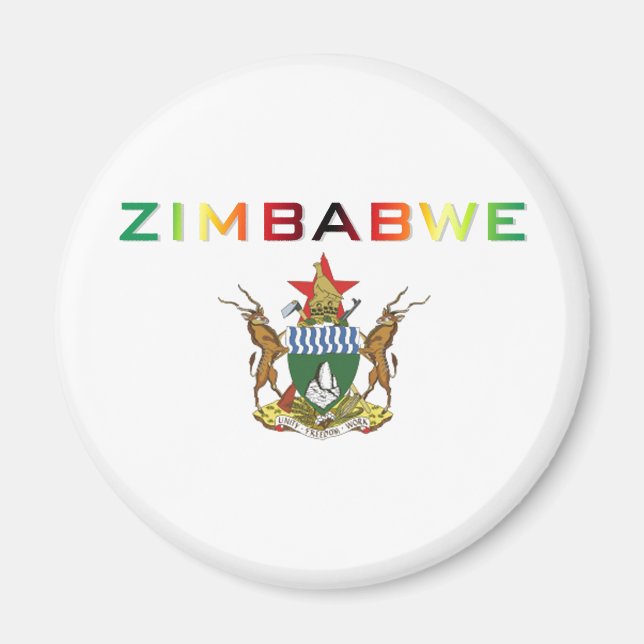 Imán Escudo de armas de Zimbabwe (Frente)