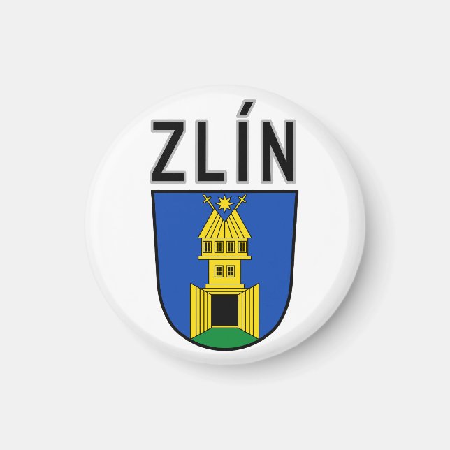 Imán Escudo de armas de Zlín, República Checa (Frente)