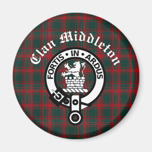 Imán Escudo de armas del Clan Middleton y Tartán