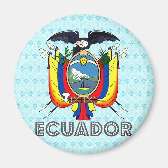 Imán Escudo de armas del Ecuador (Frente)
