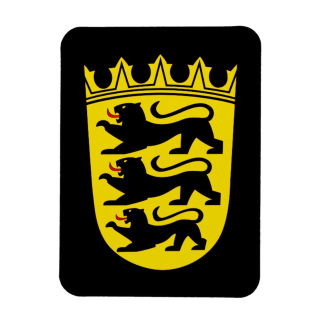 Imán Escudo de armas del estado alemán Baden-Wurttember (Vertical)