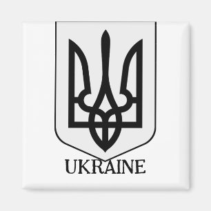 Imán Escudo de Armas del Estado de Ucrania Arte Minimal