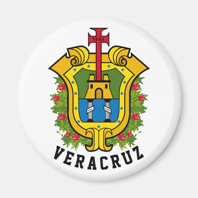 Imán Escudo de armas del estado de Veracruz (México) (Frente)