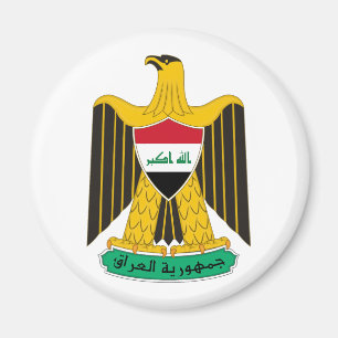 Imán escudo de armas del país Irak símbolo emblema band