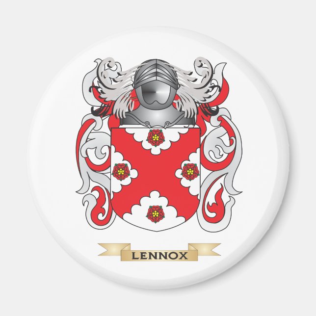 Imán Escudo de armas Lennox (escudo familiar) (Frente)