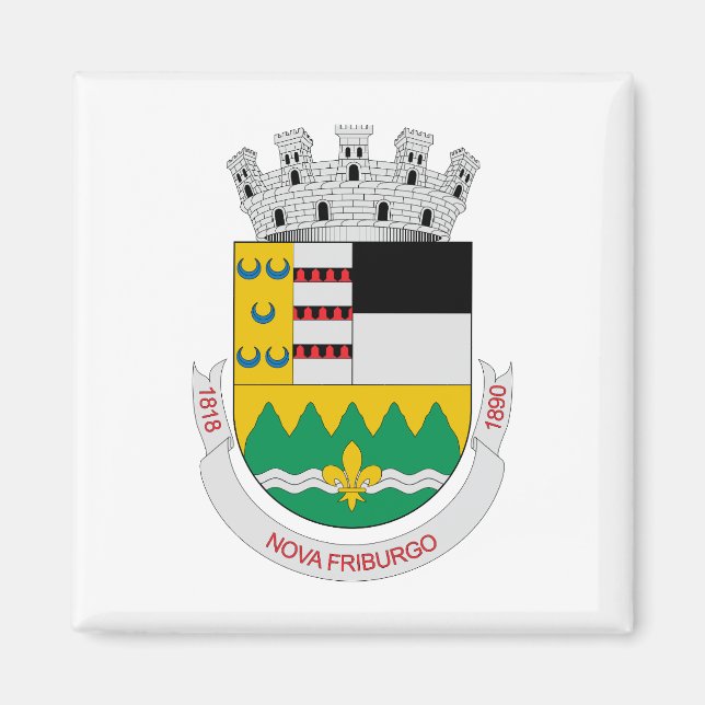 Imán Escudo de armas - Nova Friburgo, Brasil (Frente)
