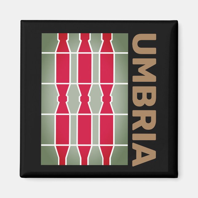 Imán Escudo de armas/pabellón de Umbría, Italia (Frente)