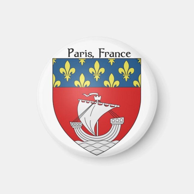 Imán Escudo de armas París, Francia Magnet (Frente)