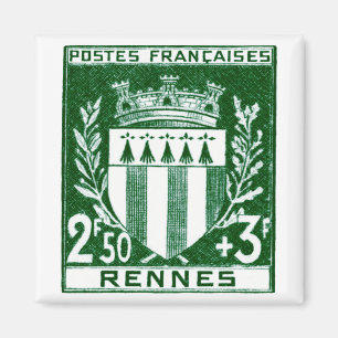 Imán Escudo de armas Rennes, Francia del vintage