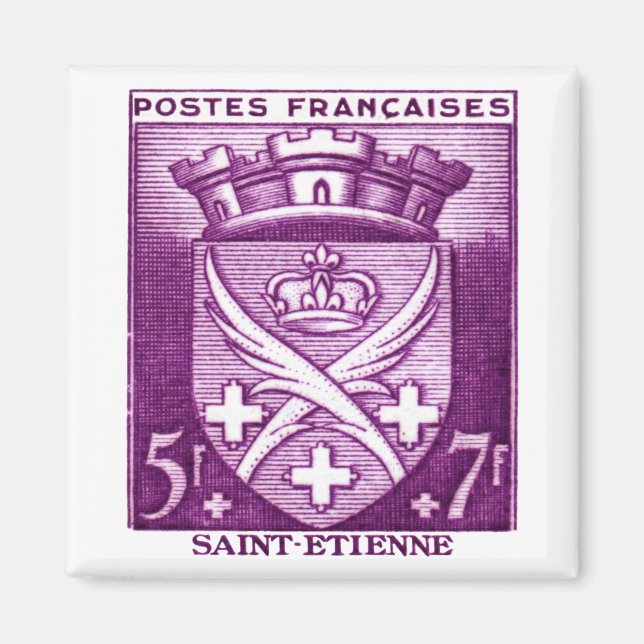 Imán Escudo de armas, Saint Etienne Francia (Frente)