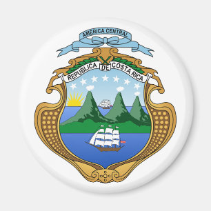 Imán escudo de armas símbolo emblema bandera de Costa R