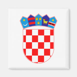 Imán escudo de armas símbolo emblema bandera de Croacia