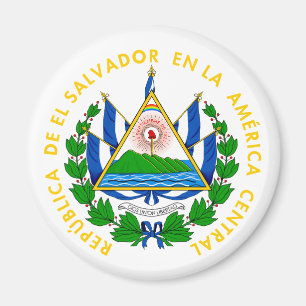 Imán escudo de armas símbolo emblema bandera de El Salv