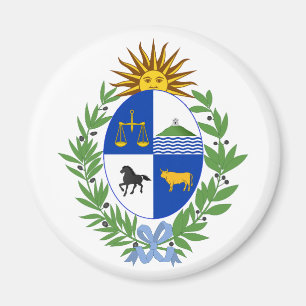 Imán escudo de armas símbolo emblema bandera de Uruguay